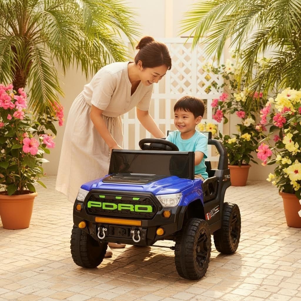 PRRD Rechargeable Car For Kids up to 6 years old wit music and light wit remote control and manual - Image 4