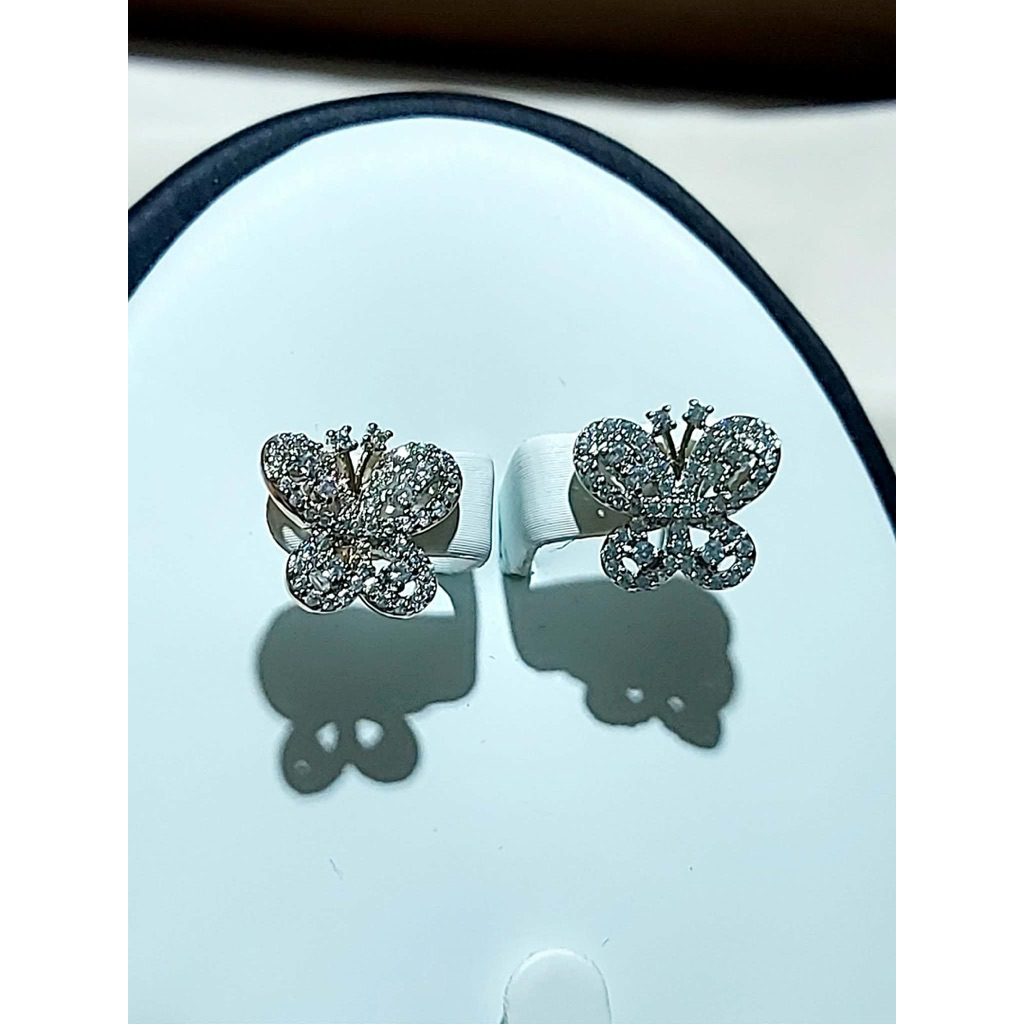 Petite Diamond Butterfly Earrings | Champagne Setting product photo 5