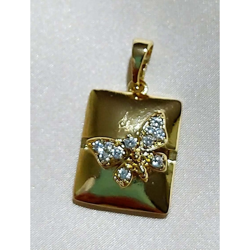 Butterfly Tag Pendant | Yellow Gold Setting product photo 2