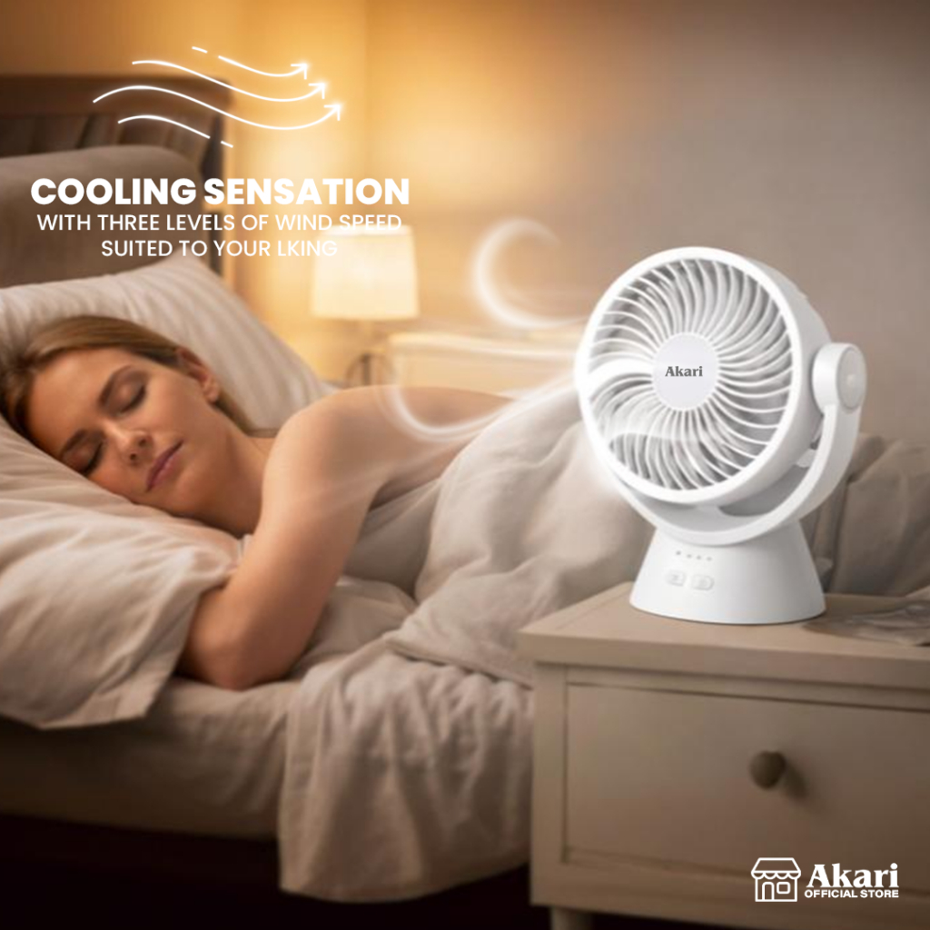 BUY 1 TAKE 1 Akari 6" Rechargeable Desk fan w/ Night Light Function (ARF-606) — view 6