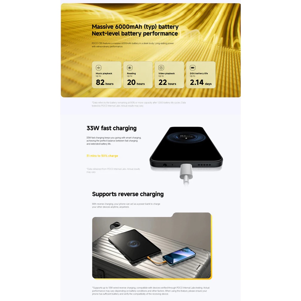 Poco C85 Smartphone | MediaTek Helio G81 Ultra | 6.9" IPS LCD Display | Single Rear Camera 50MP - Image 4