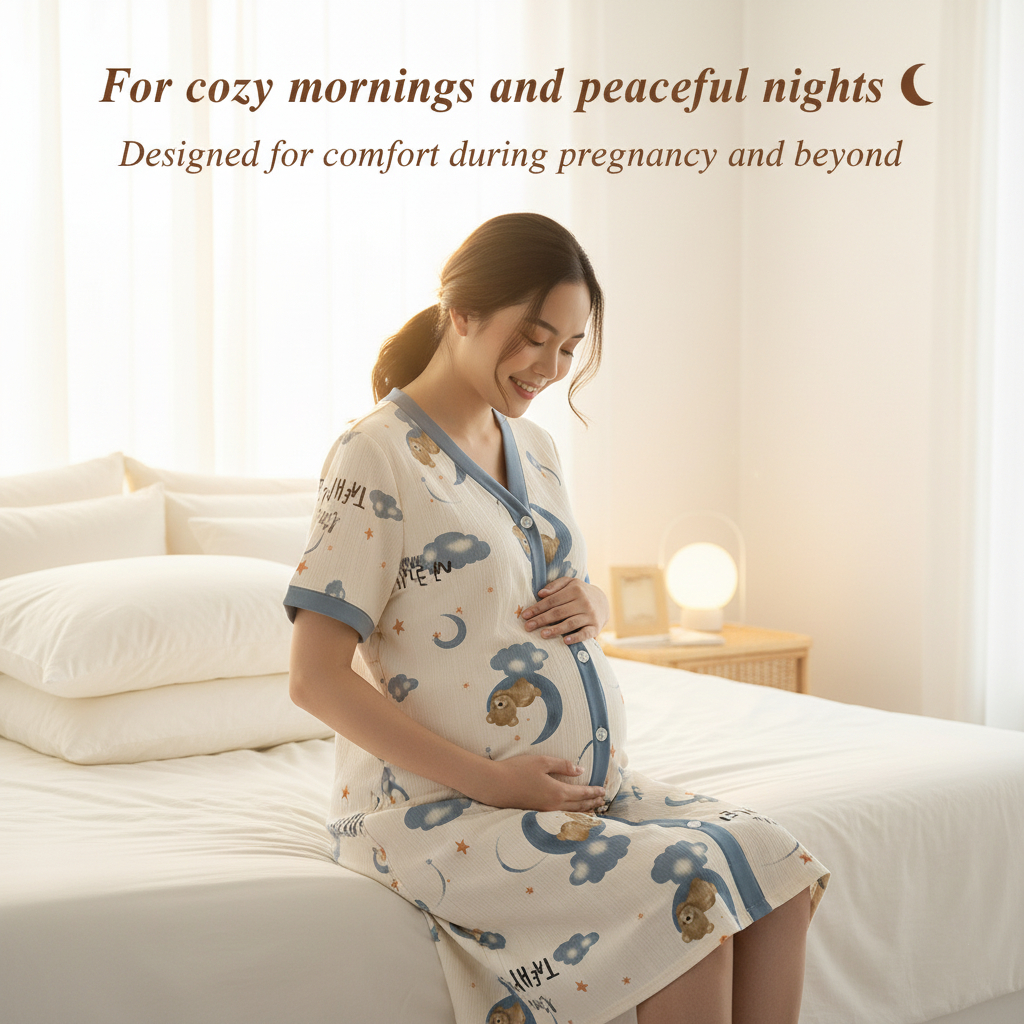 Maternity Dress Korean Fashion Plaid Casual Maternity Wear Plus Size Pregnant Women Clothes Urstore - Image 2