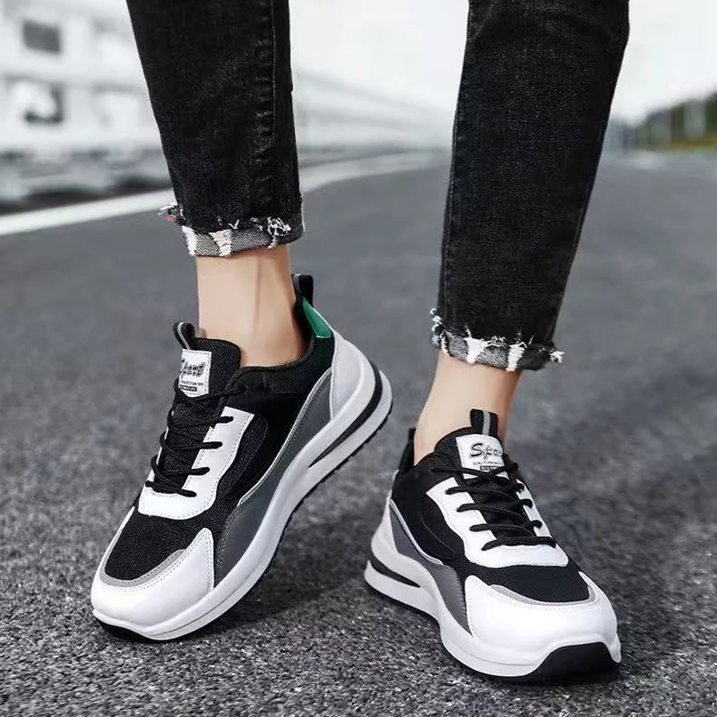 Korean Sports Running Shoes For Men Casual Rubber Shoes For Men Thick Bottom Comfortable Sneakers - Image 6