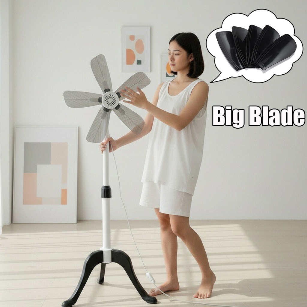 SYCAT 5 Blades Stand Fan Family Electric Fan Clip Fan Floor Fan Cooling Fan Portale Fan Adjustable - Image 2