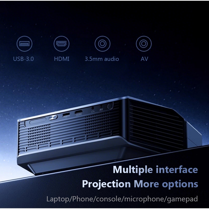 【Super Bright】TOP 14500 lumen 4K portable mini projector for phone and laptop bluetooth classroom - Image 8