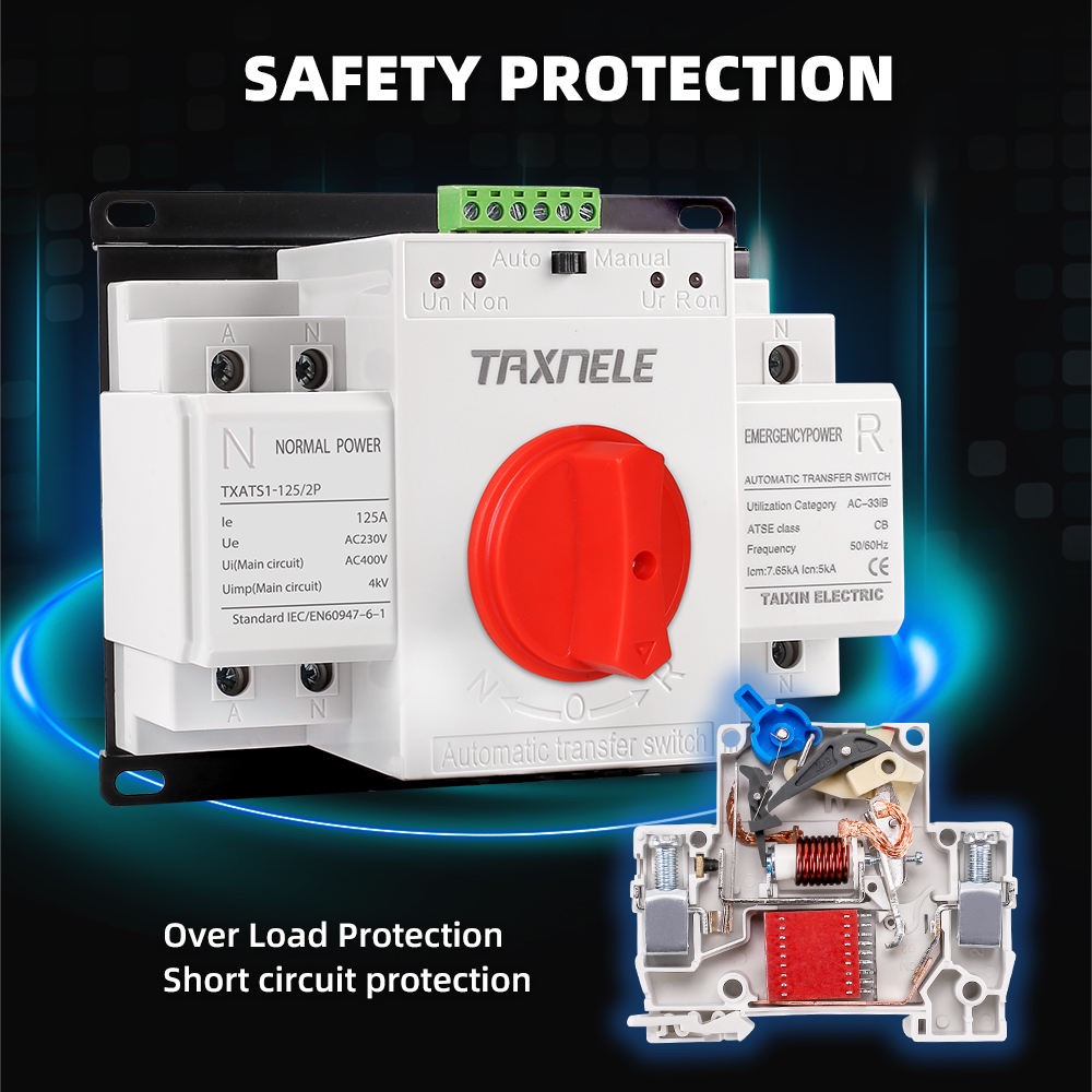 Taxnele Tomzen ATS Automatic Transfer Switch 125A 63A for solar pv installation - PREMIUM QUALITY! — view 3