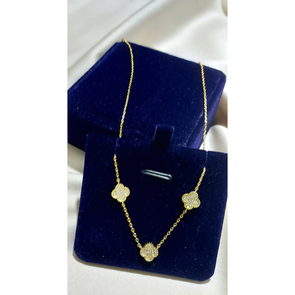 Inspired 3-Station Necklace | Diamond Accents | Adjustable 15–17 Inches product photo 3