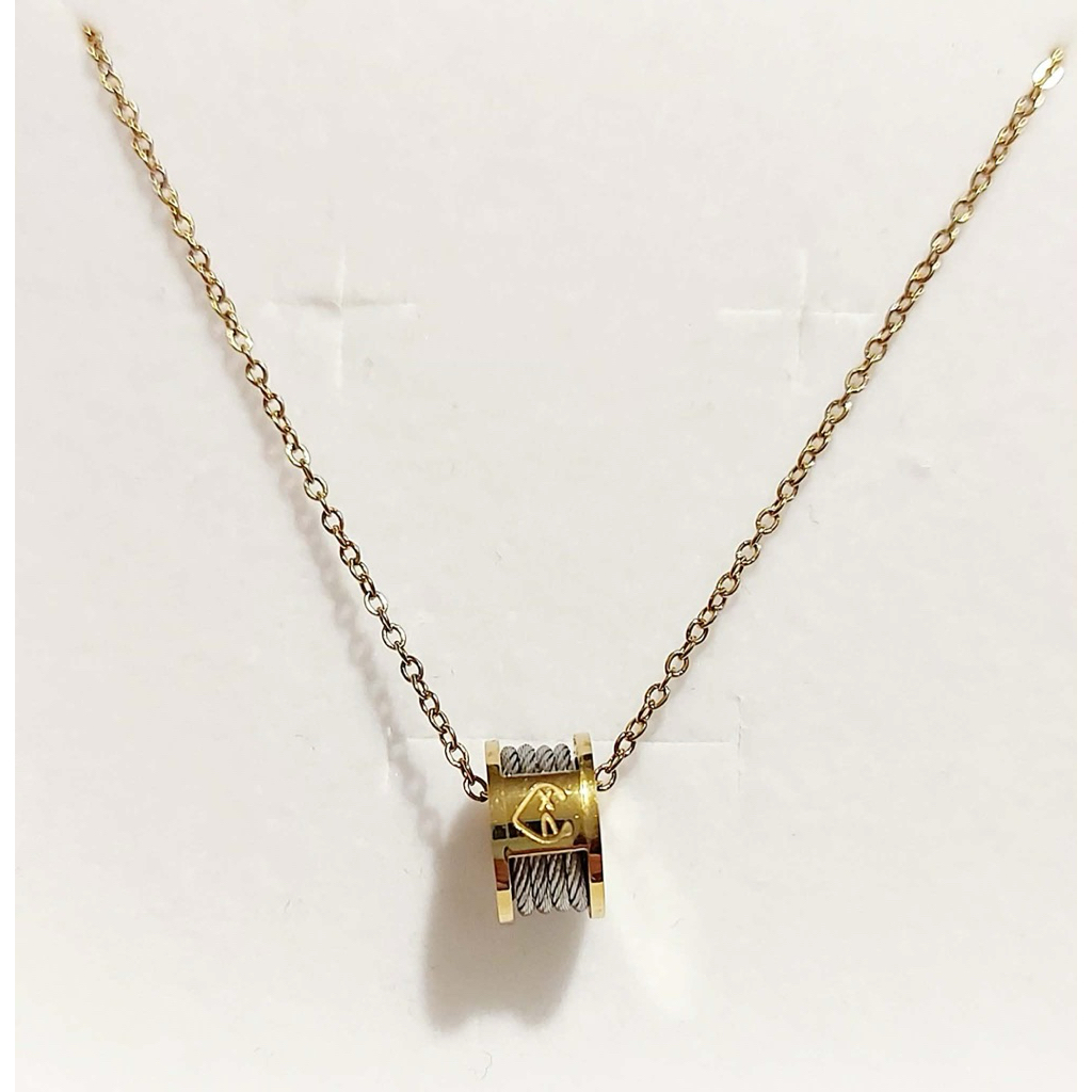 Charriol-Inspired Two-Tone Pendant Necklace | Adjustable 16–18 Inches product photo 1