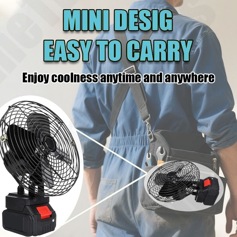 8 Inch Portable Camping Fan Cordless Rechargeable Fan High Power Outdoor Lithium Battery Fan - Image 6