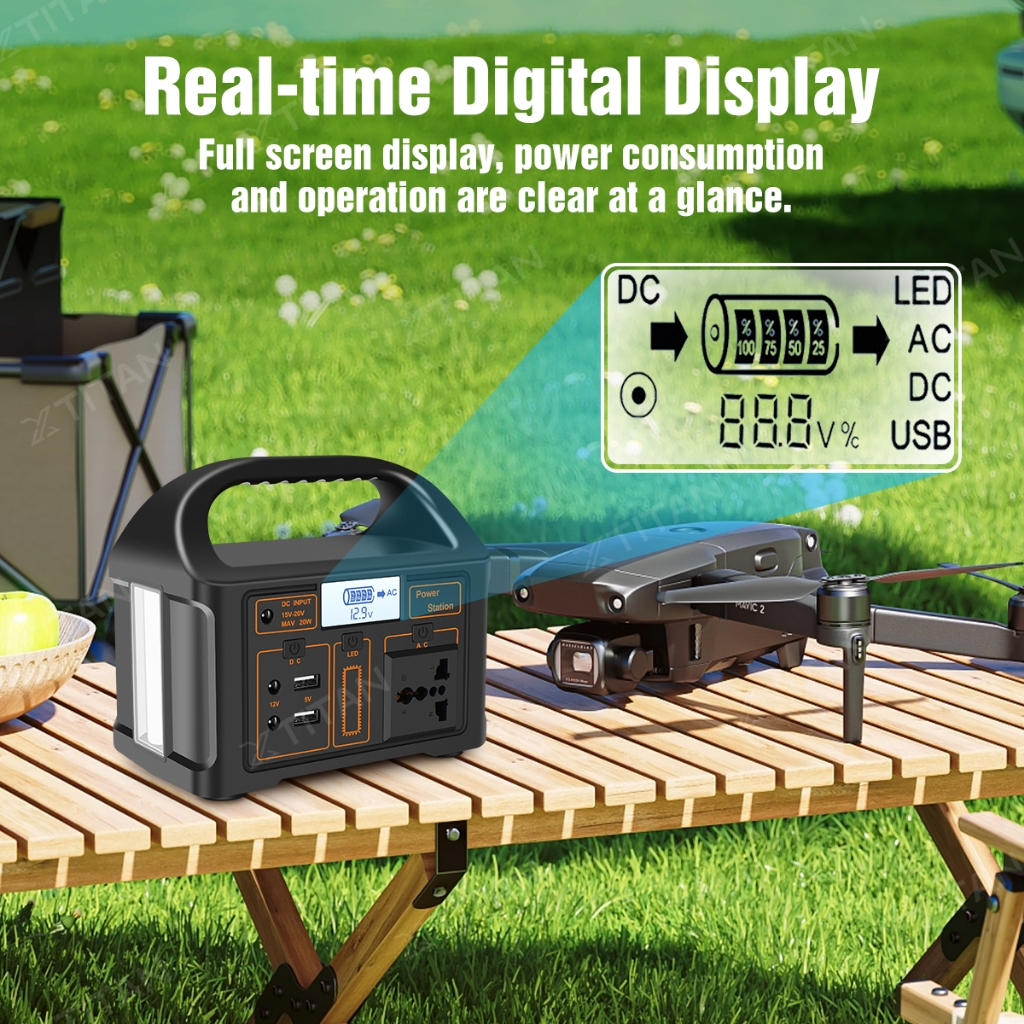 (2026 NEW)MKT 300W Portable Power Station with 80W Solar Panel Set for Home Outdoor Power Supply - Image 3