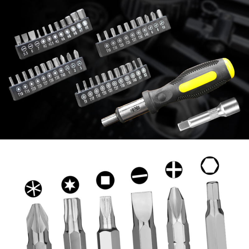 KEELAT 121Pcs Toolbox Ratchet Wrench Set (50HRC) DIY Tools Screwdriver Hex Drive Hardened Steel - Image 4