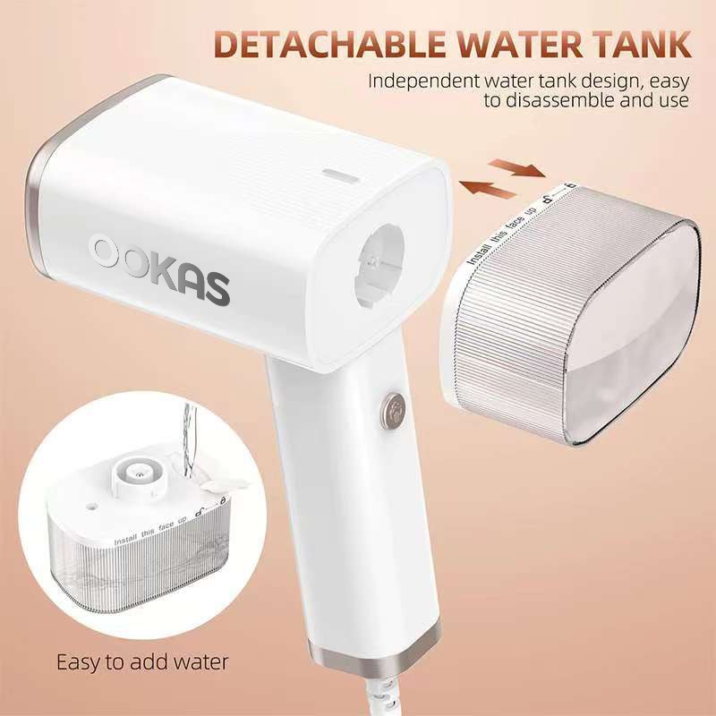 OOKAS Foldable Powerful Steamer Iron For Clothes Portable Handheld Garment Steamer Mini Flat Iron - Image 3