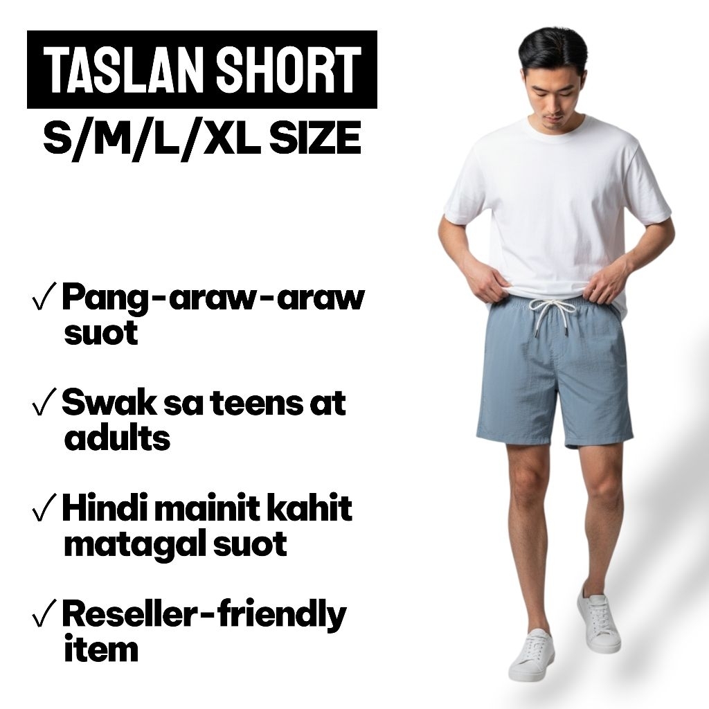 5PCS Taslan Shorts for men - Unisex | Above Knee | Pambahay / Pang Porma - Image 4