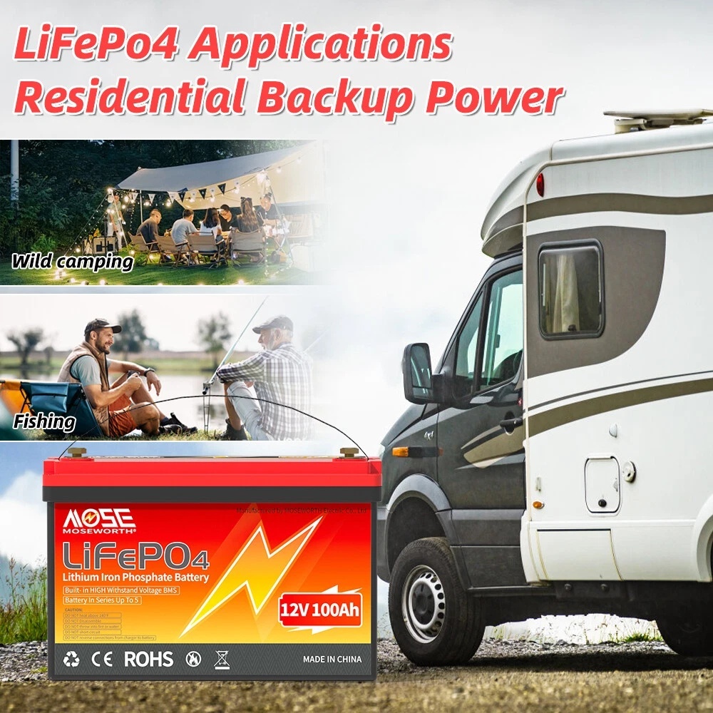 LiFePO4 Battery 12V 100AH Solar Lithium Battery — view 6