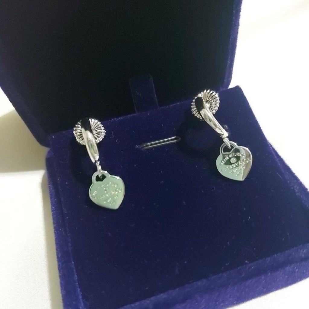 Heart/ Tiffany-style Inspired earrings product photo 3