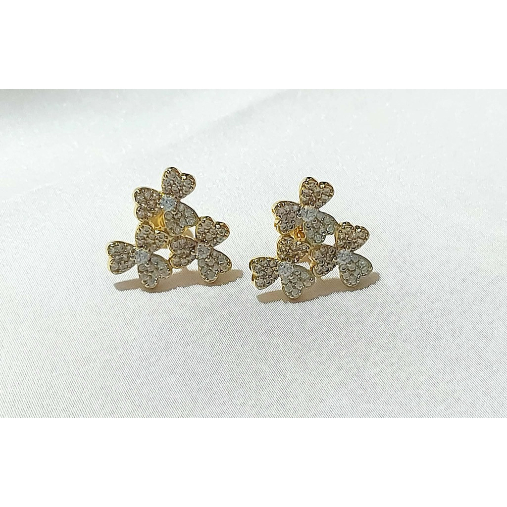 VCA-Inspired Cluster Stud Earrings with Diamonds product photo 3