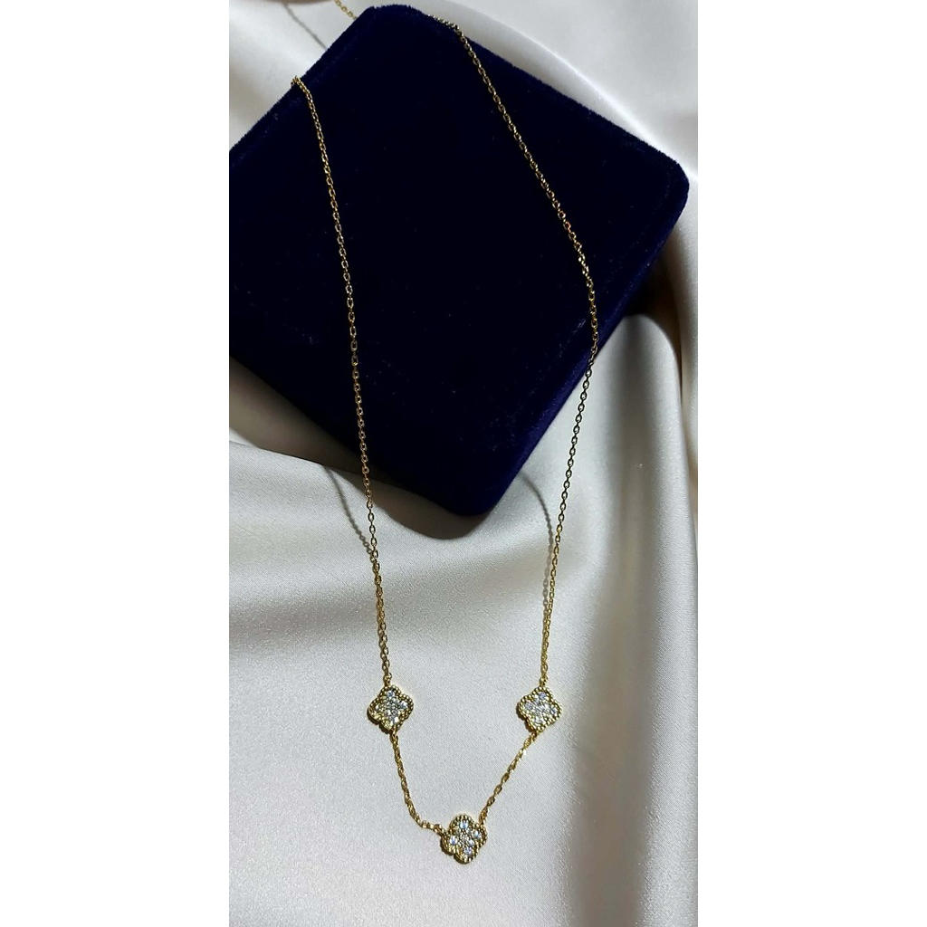 Inspired 3-Station Necklace | Diamond Accents | Adjustable 15–17 Inches product photo 2