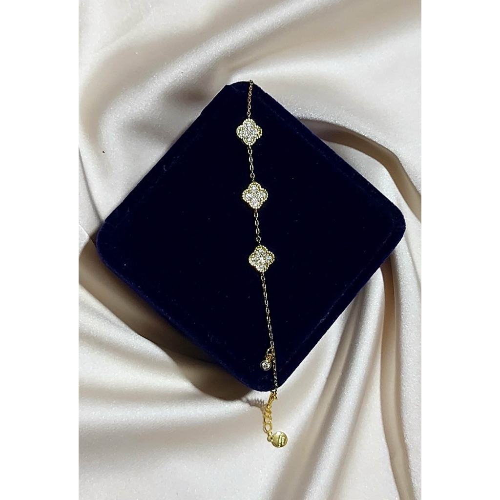 Inspired 3-Station Bracelet | Diamond Accents | Adjustable 5–6 Inches product photo 4