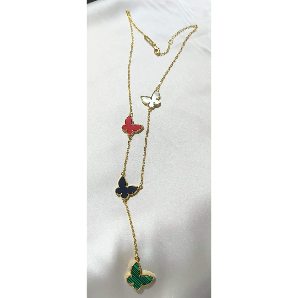 Butterfly Station Necklace | Multicolor | Adjustable Length product photo 1