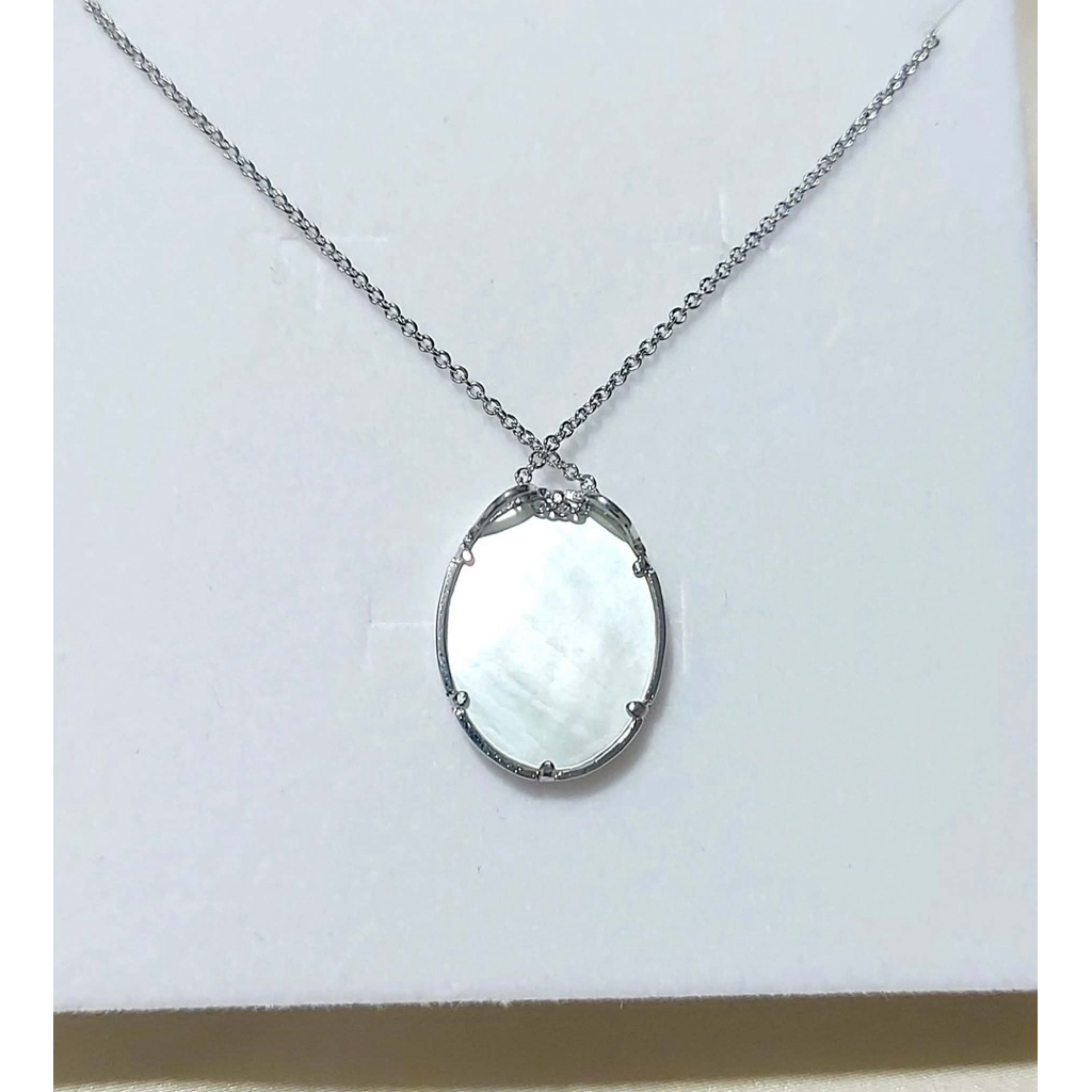 Elegant Money Tree /Tree of Life Pendant Necklace |Real Mother of Pearl Inlay w/dia. product photo 3