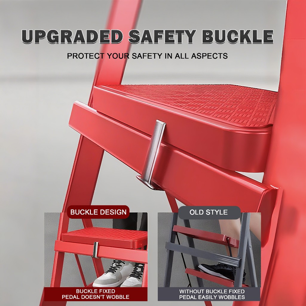 ladder foldable aluminum heavy duty Thicker 2/3/4/5/6/7/8 Steps Multifunction Household Ladder — view 5