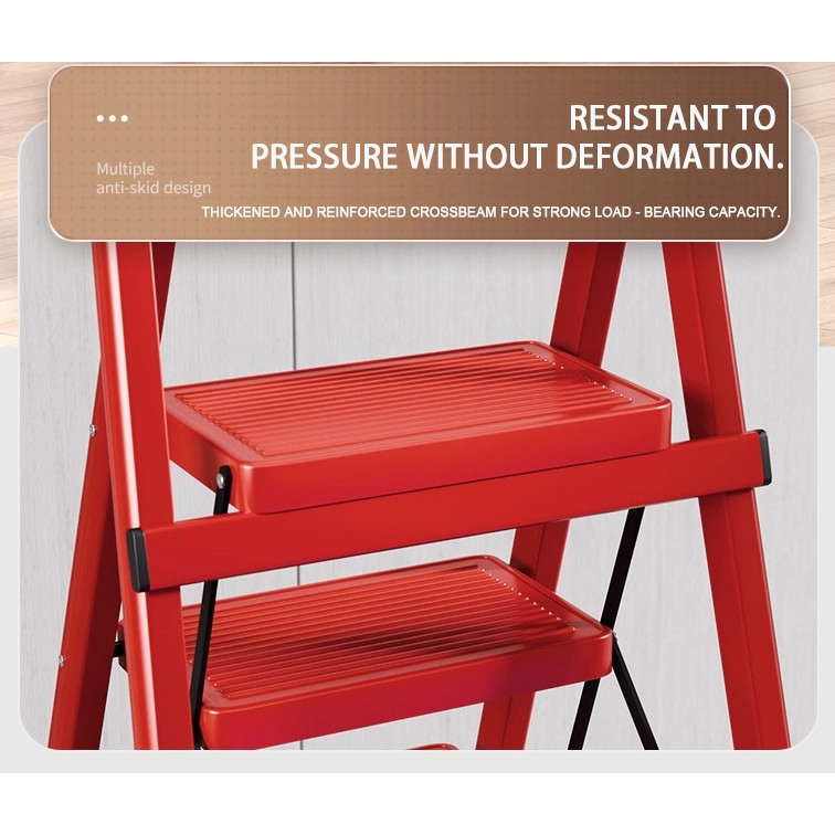 ladder foldable aluminum heavy duty Thicker 2/3/4/5/6/7/8 Steps Multifunction Household Ladder — view 4