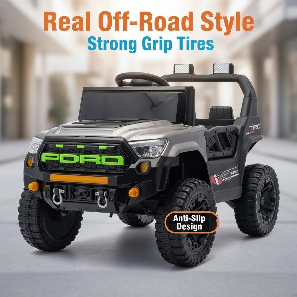 PRRD Rechargeable Car For Kids up to 6 years old wit music and light wit remote control and manual - Image 6