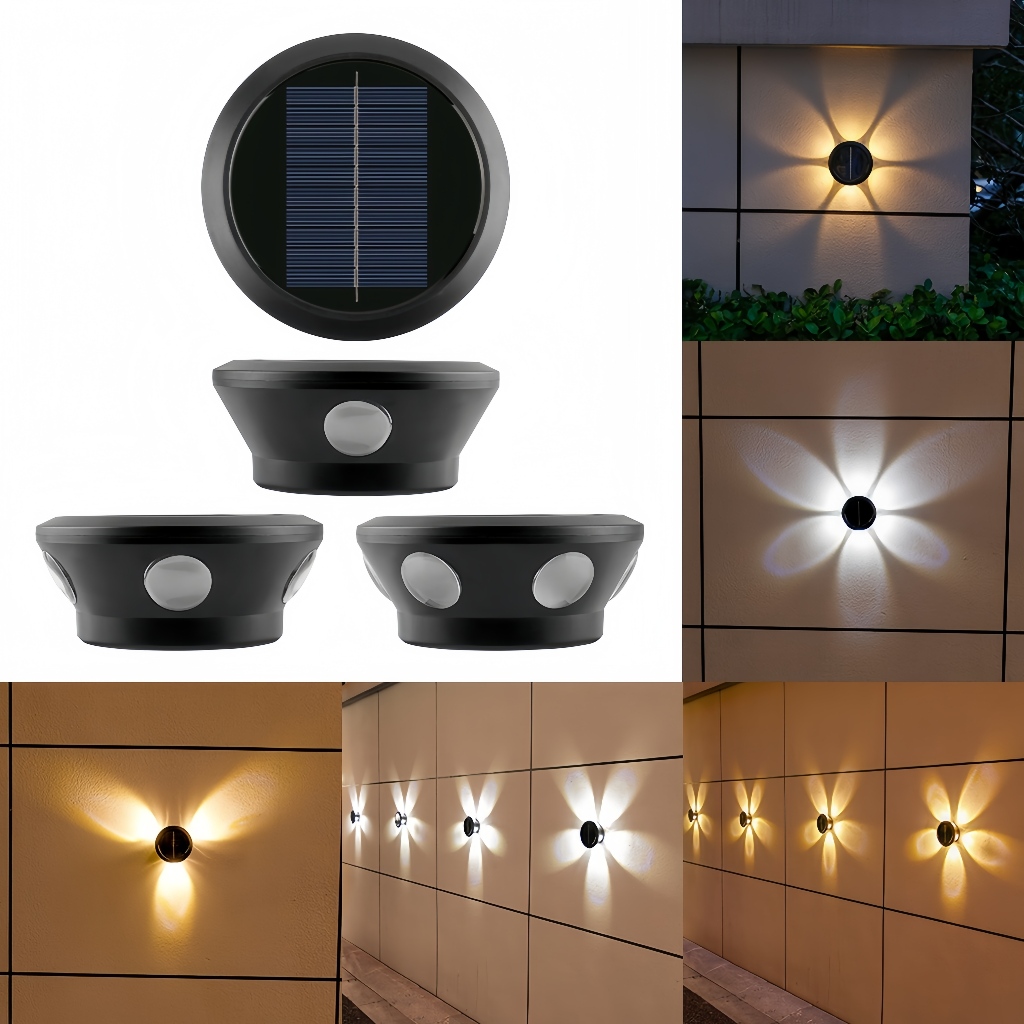 GoldStar 3/5/6 LED Light Solar Wall Light Outdoor Waterproof Garden Decoration Wall Lamp Solar Light - Image 7