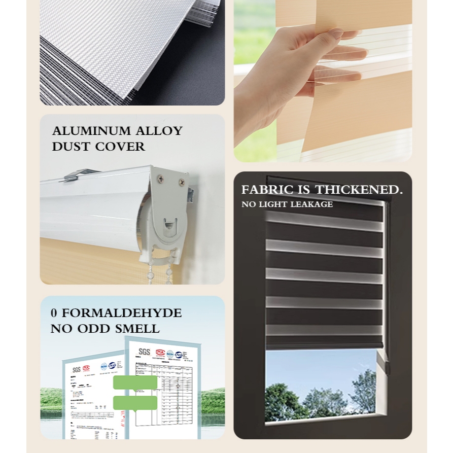 180cm//150cm140cm/90cm gabagroup Modern Korean Venetians Duo Roller Window Curtain blinds for window - Image 3
