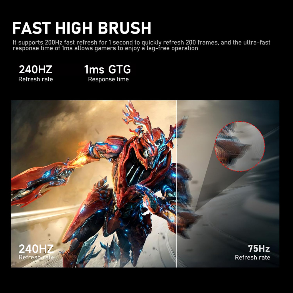 Nvision 24 27 Inch Gaming IPS Monitor 240HZ /180HZ/144HZ Flat FHD 1ms Gaming Monitor For Desktop PC - Image 3