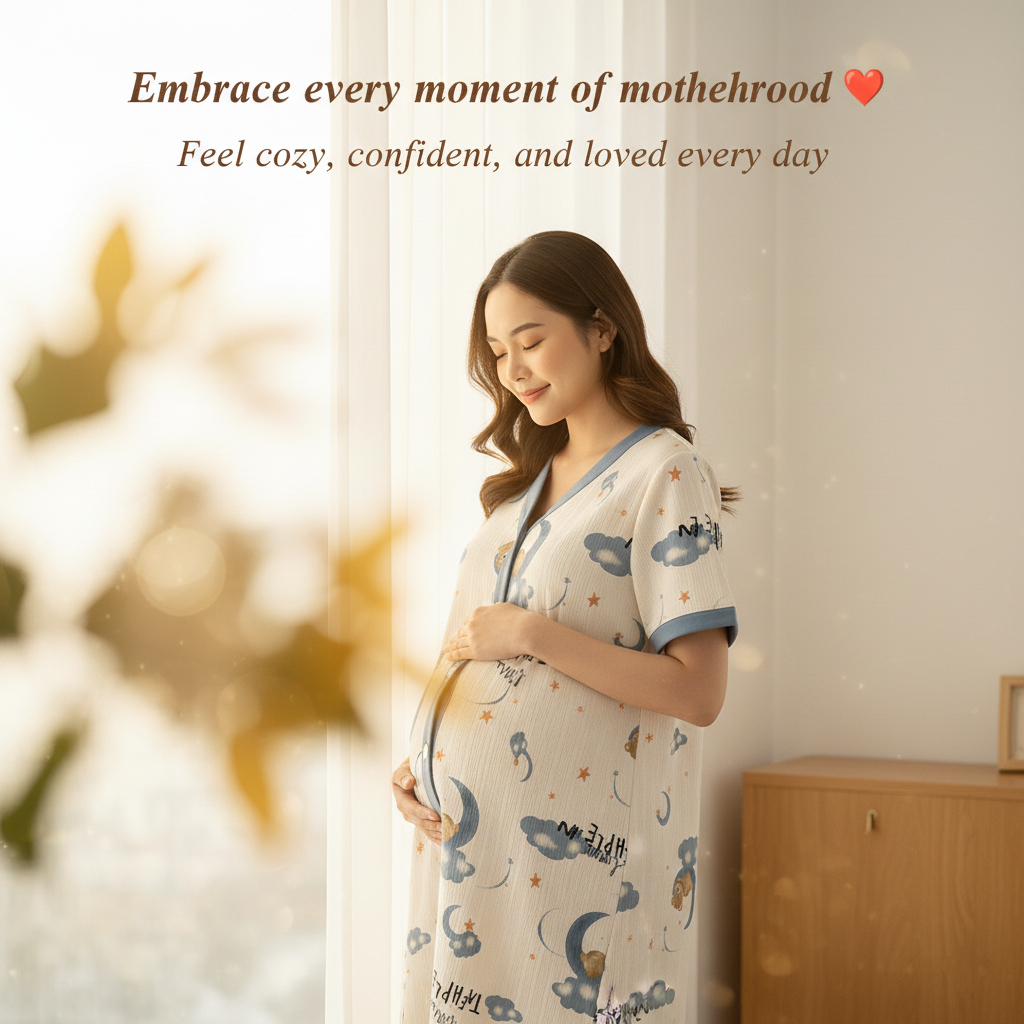 Maternity Dress Korean Fashion Plaid Casual Maternity Wear Plus Size Pregnant Women Clothes Urstore - Image 5