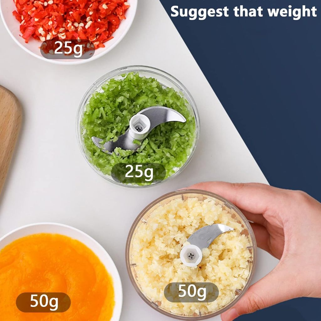 300ml Capacity meat grinder Food processor electric meat grinder Portable electric garlic masher — view 2