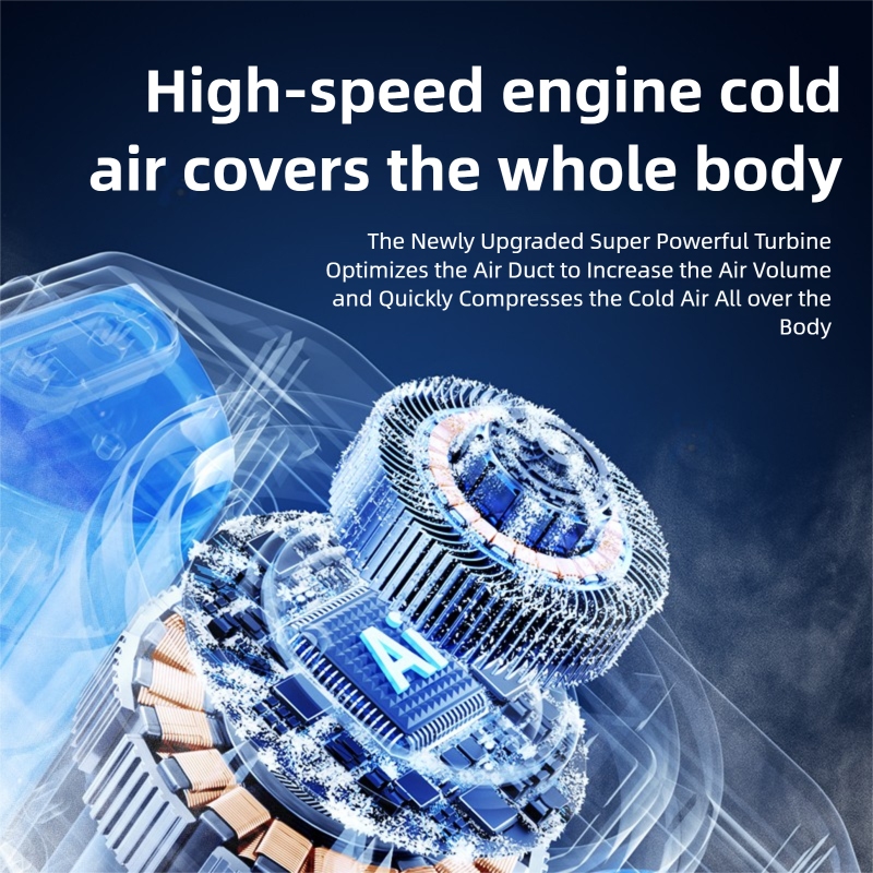 ZOLURA Y6 4-in-1 high speed multi-purpose Turbol waist fan 199 Levers with LED light and power bank - Image 4