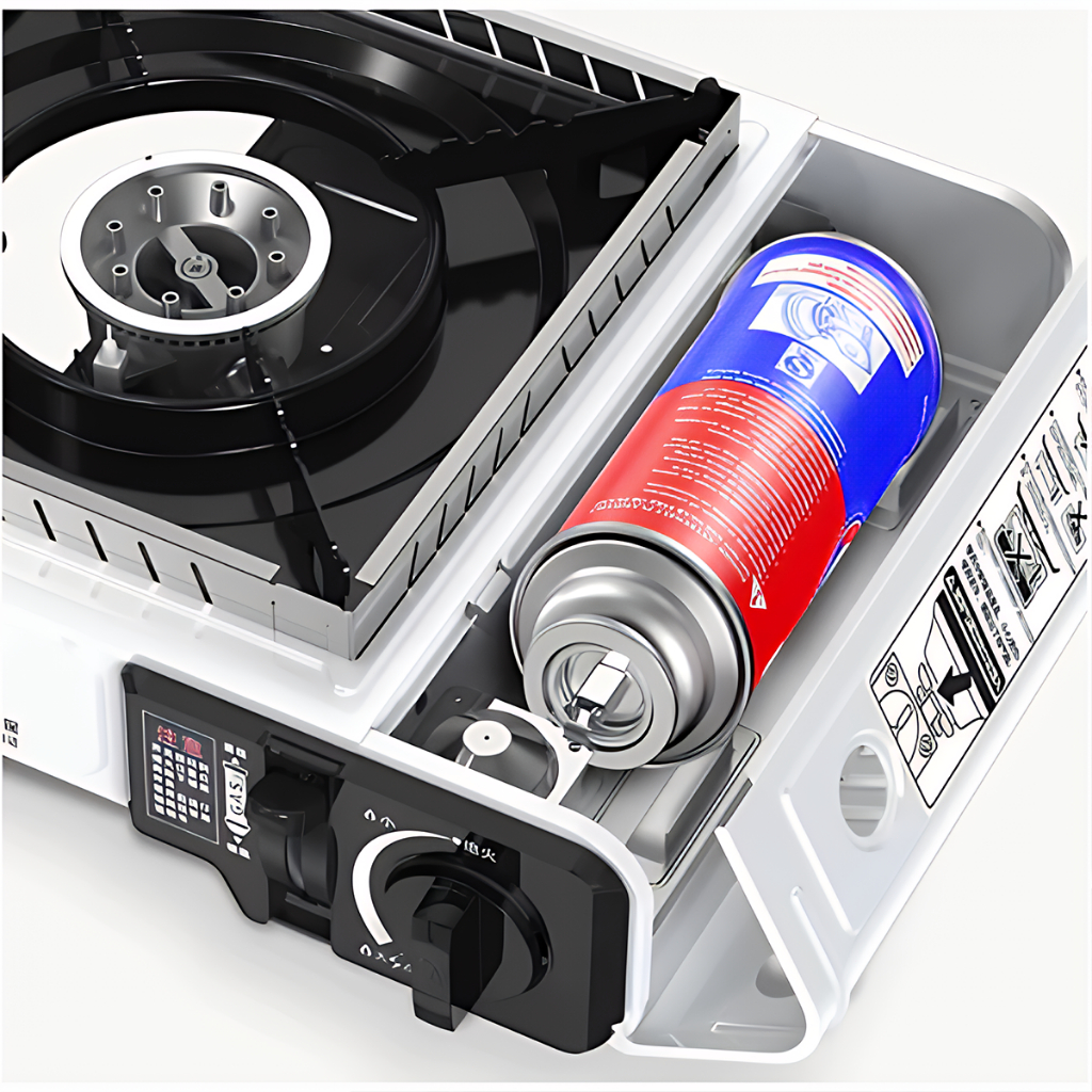2 in 1 portable butane gas stove with box outdoor camping Windproof Cassette Furnace Picnic Burner - Image 7