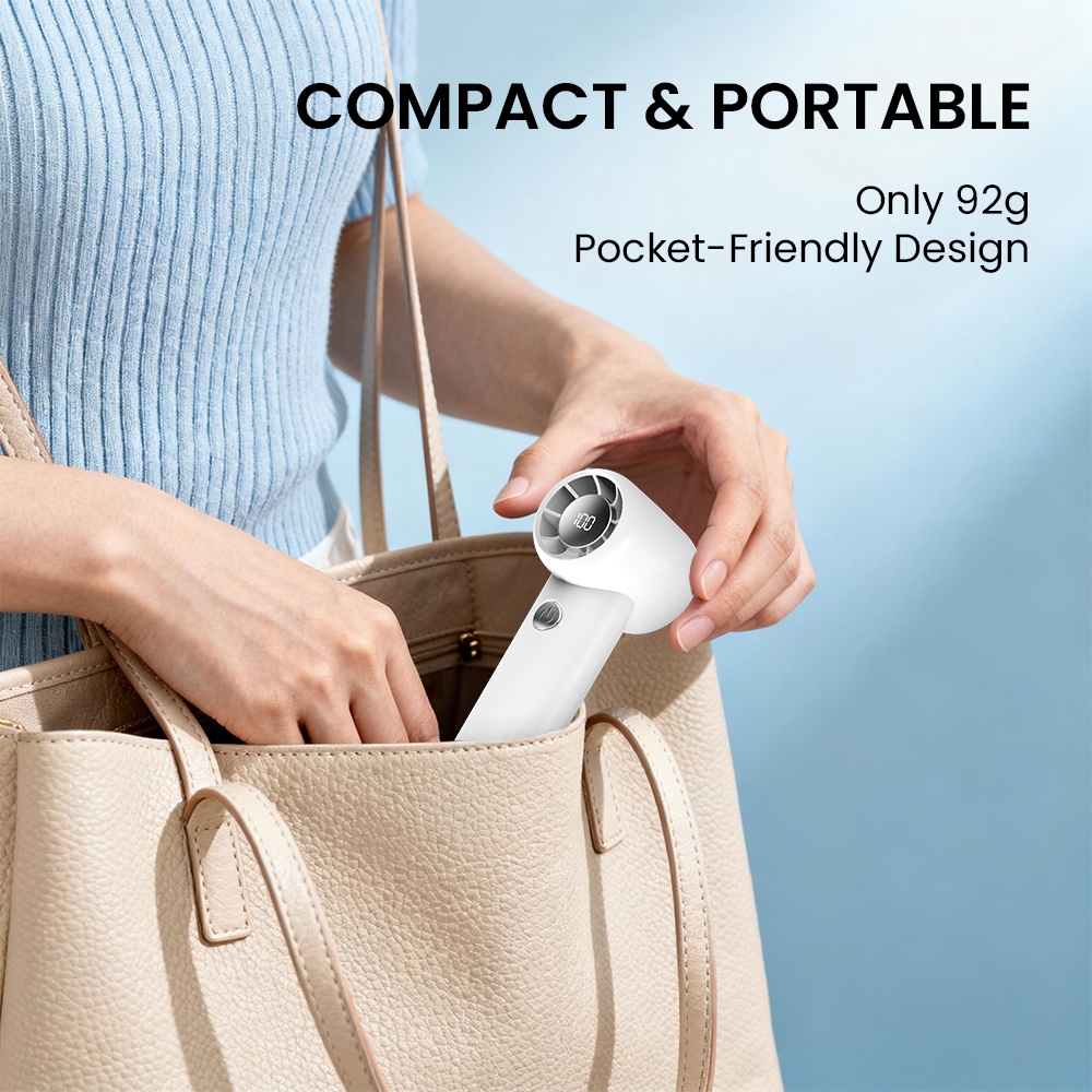 Orashare HF21 Portable High-Speed Handheld Fan 1200mAh Rechargeable Mini Fan 5 Speed Strong Wind Fan — view 7