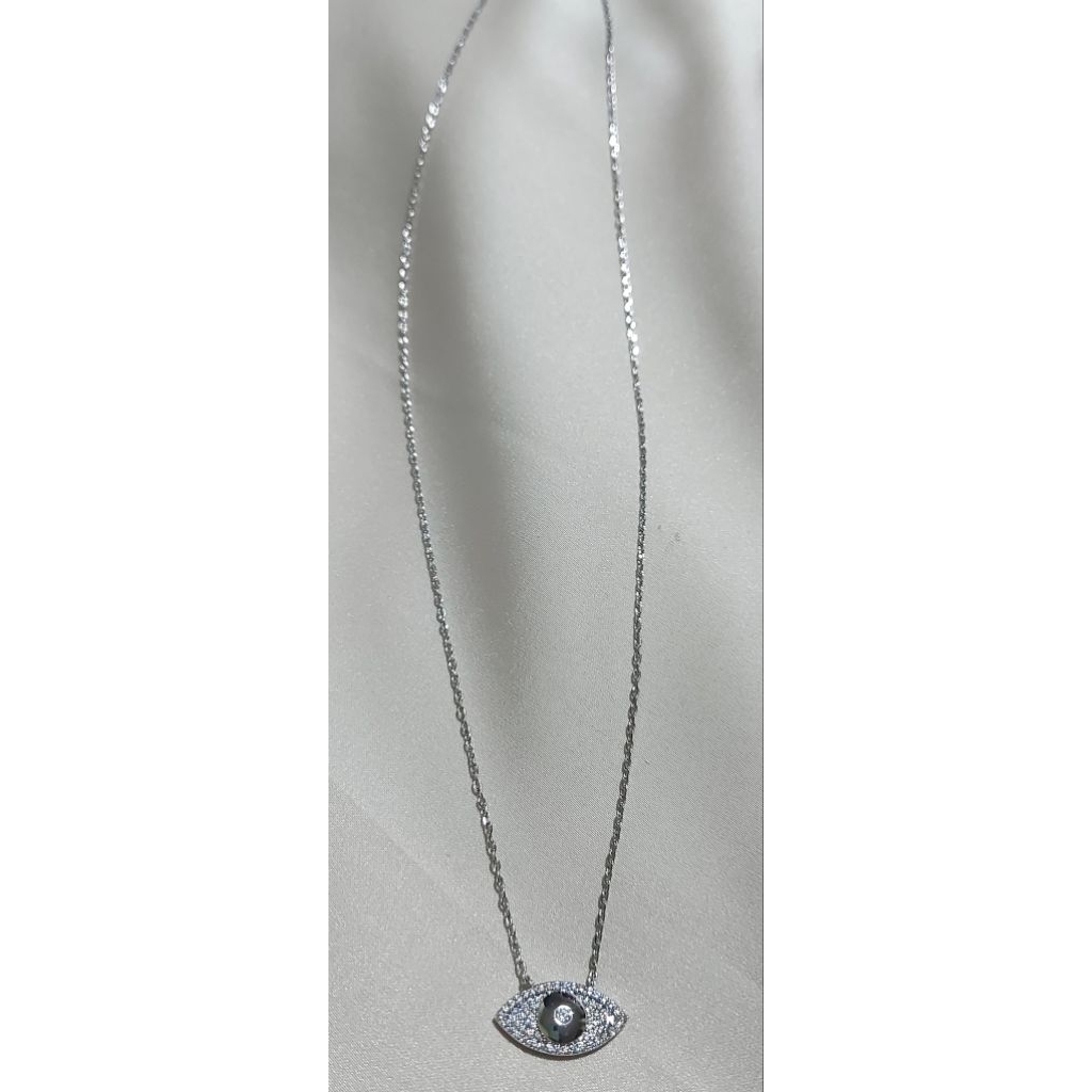Anti Evil Eye Necklace in Platinum settings product photo 2