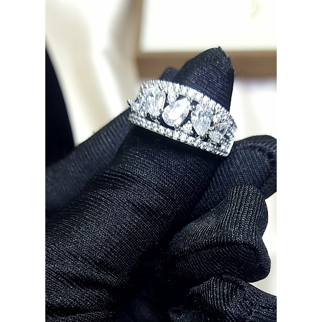 Power Statement Ring | Laboratory-Inspired Diamond Stone | Platinum Setting | Size 8 product photo 5