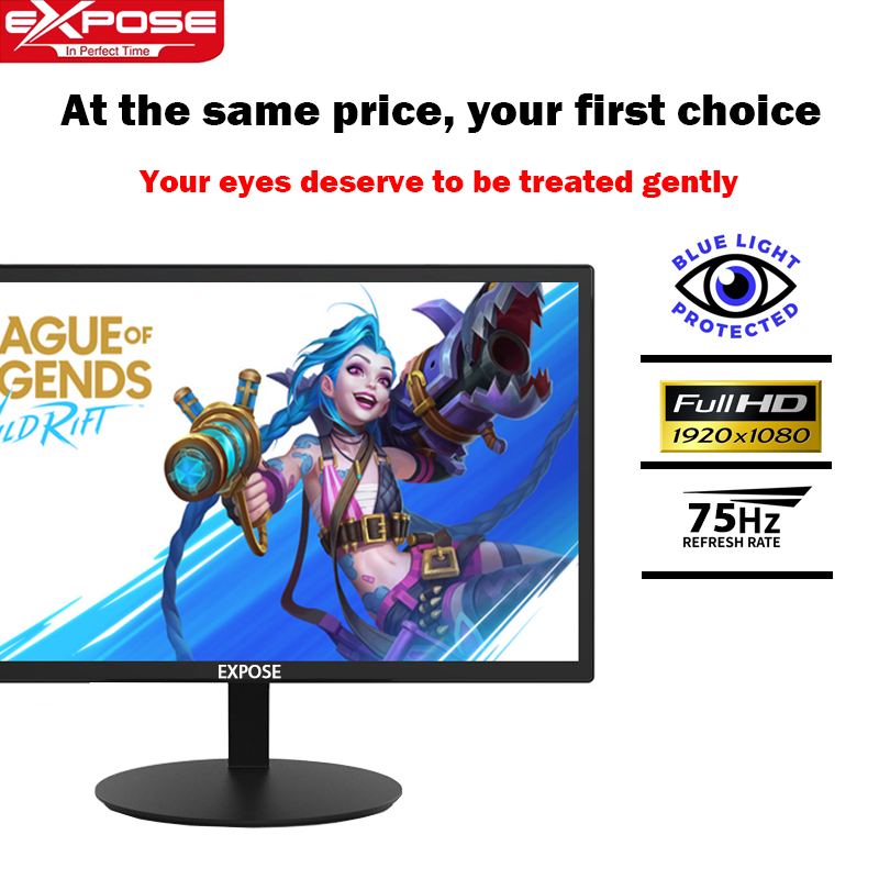 Expose 27/24/22/19 Inch Led Monitor 1080P 75hz 60hz Flat 1ms Monitor For PC Computer Laptop N200HD — view 3