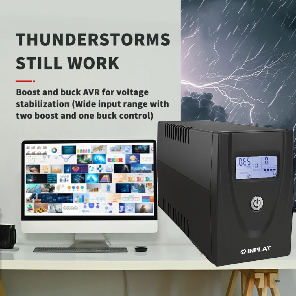 Inplay UPS 650VA 1000VA 2000VA 3000VA With AVR Uninterruptible Power Supply For PC Computer Laptop - Image 5