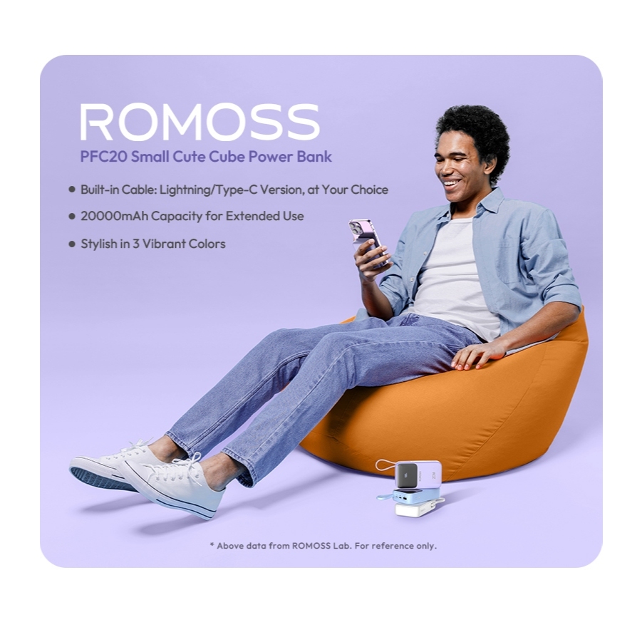 Romoss PFC20 L/C 20000mAh 22.5W Fast Charging Built-in Massive Powerbank Series Smart Led Display - Image 6