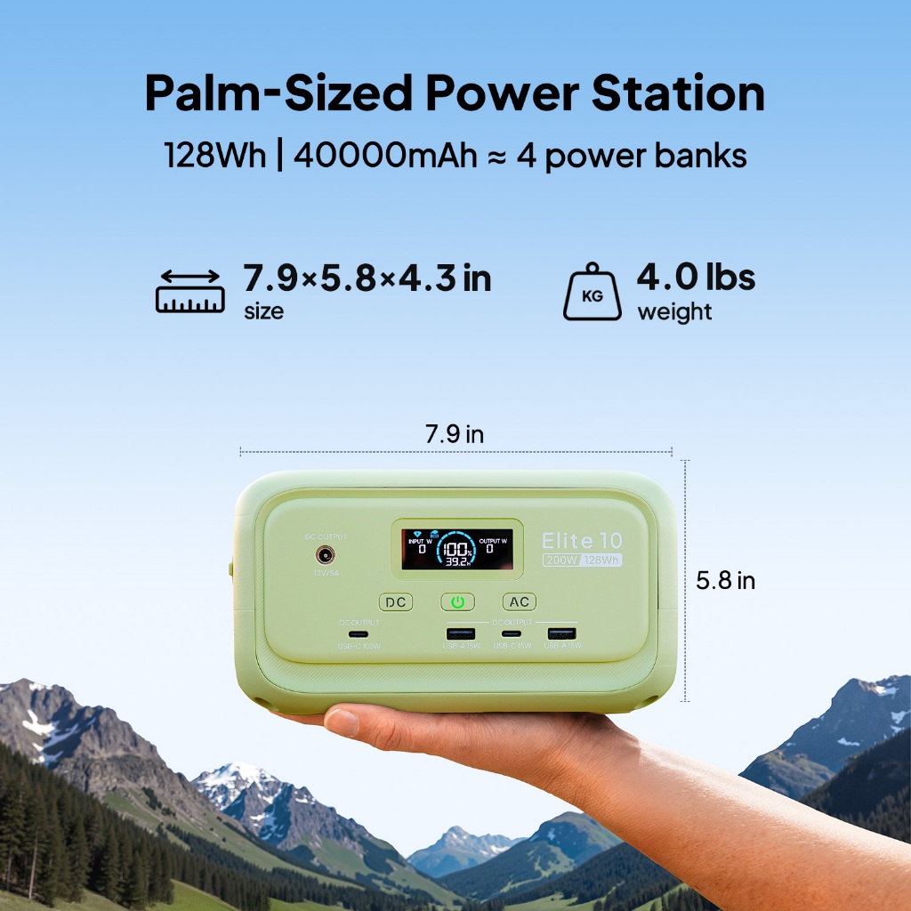 BLUETTI Portable Power Station Elite 10, 128Wh 34,595mAh LiFePO4 - Image 2