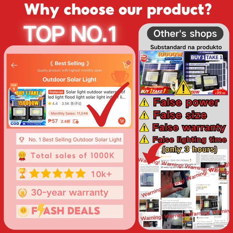 BUY 1 TAKE 1 Solar Light Outdoor Waterproof IP67 150000W Solar Flood Light LED Light with Remote — view 3