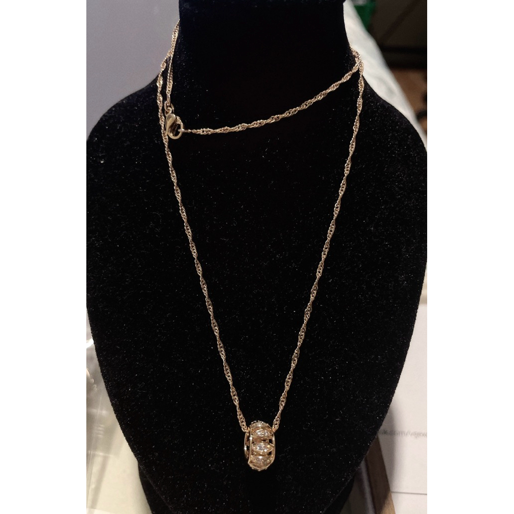Barrel Diamond Necklace Champagne setting product photo 1
