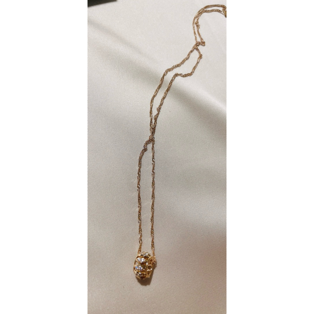 Barrel Diamond Necklace Champagne setting product photo 3