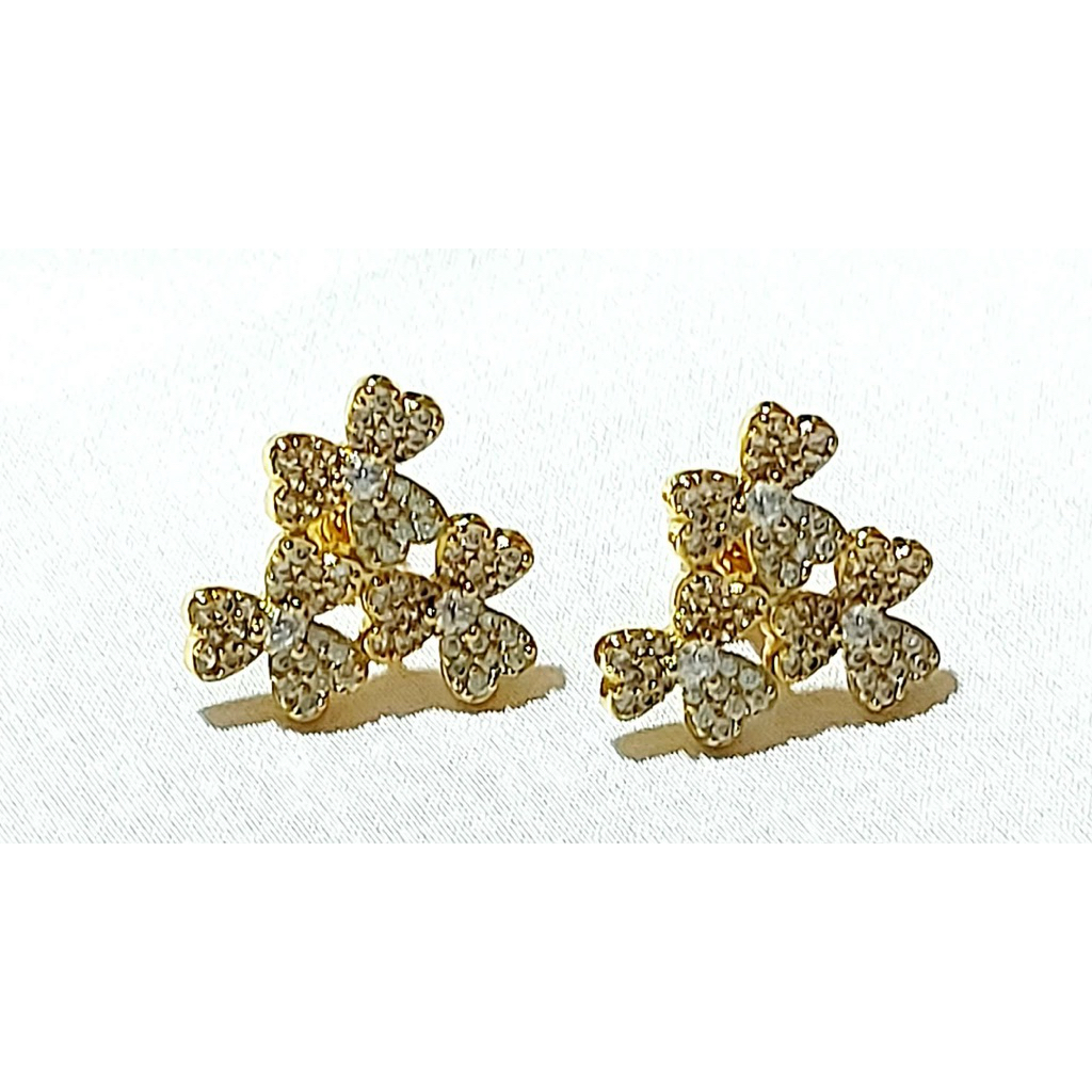 VCA-Inspired Cluster Stud Earrings with Diamonds product photo 4