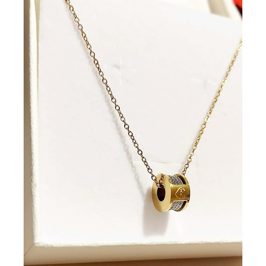 Charriol-Inspired Two-Tone Pendant Necklace | Adjustable 16–18 Inches product photo 4