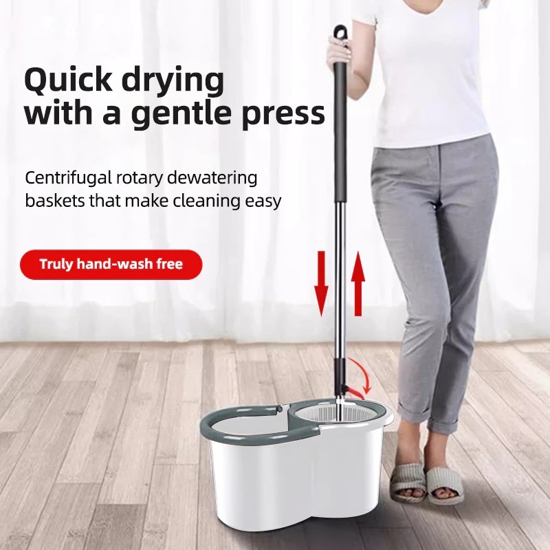 Vivid 360 Rorating Map Spin Mop with Squeezer Heavy Duty Tornado Mop Bucket Set for Floor Cleaning - Image 5