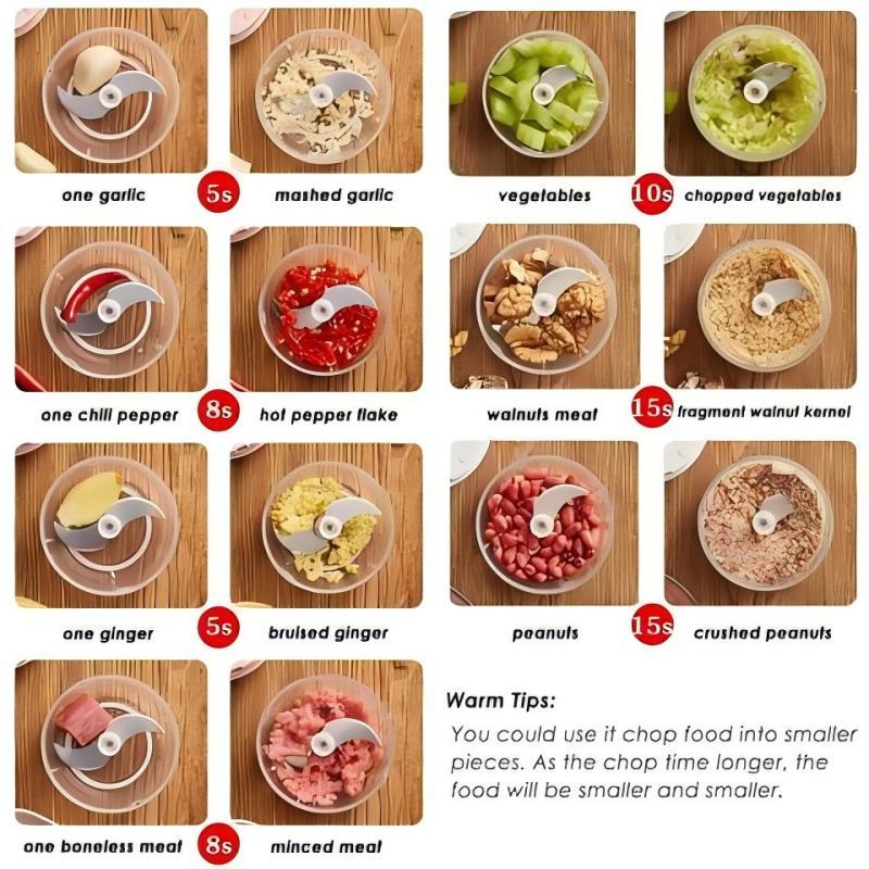 300ml Capacity meat grinder Food processor electric meat grinder Portable electric garlic masher — view 7