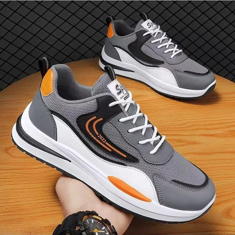 Korean Sports Running Shoes For Men Casual Rubber Shoes For Men Thick Bottom Comfortable Sneakers - Image 2