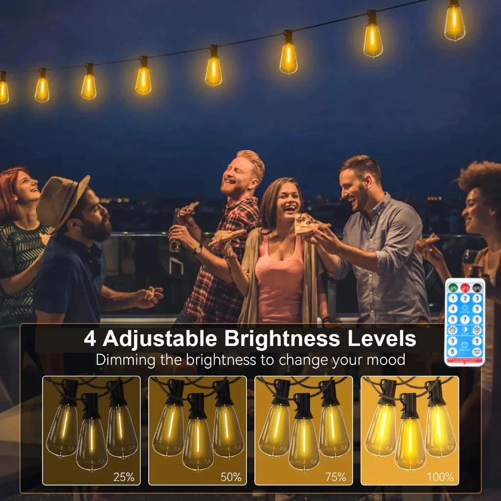 ST38/G40 LED Solar Light Outdoor Waterproof Bulb String Light Cafe Lights Garden Lights Hanging — view 7